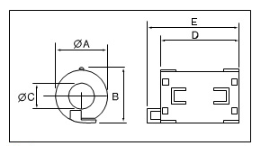 EMI 铁氧体&mdash;&mdash;圆开口珠组件